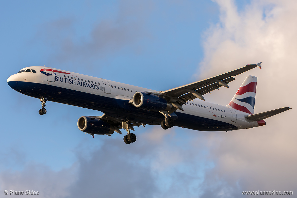 British Airways Airbus A321-200 G-EUXK at London Heathrow Airport (EGLL/LHR)