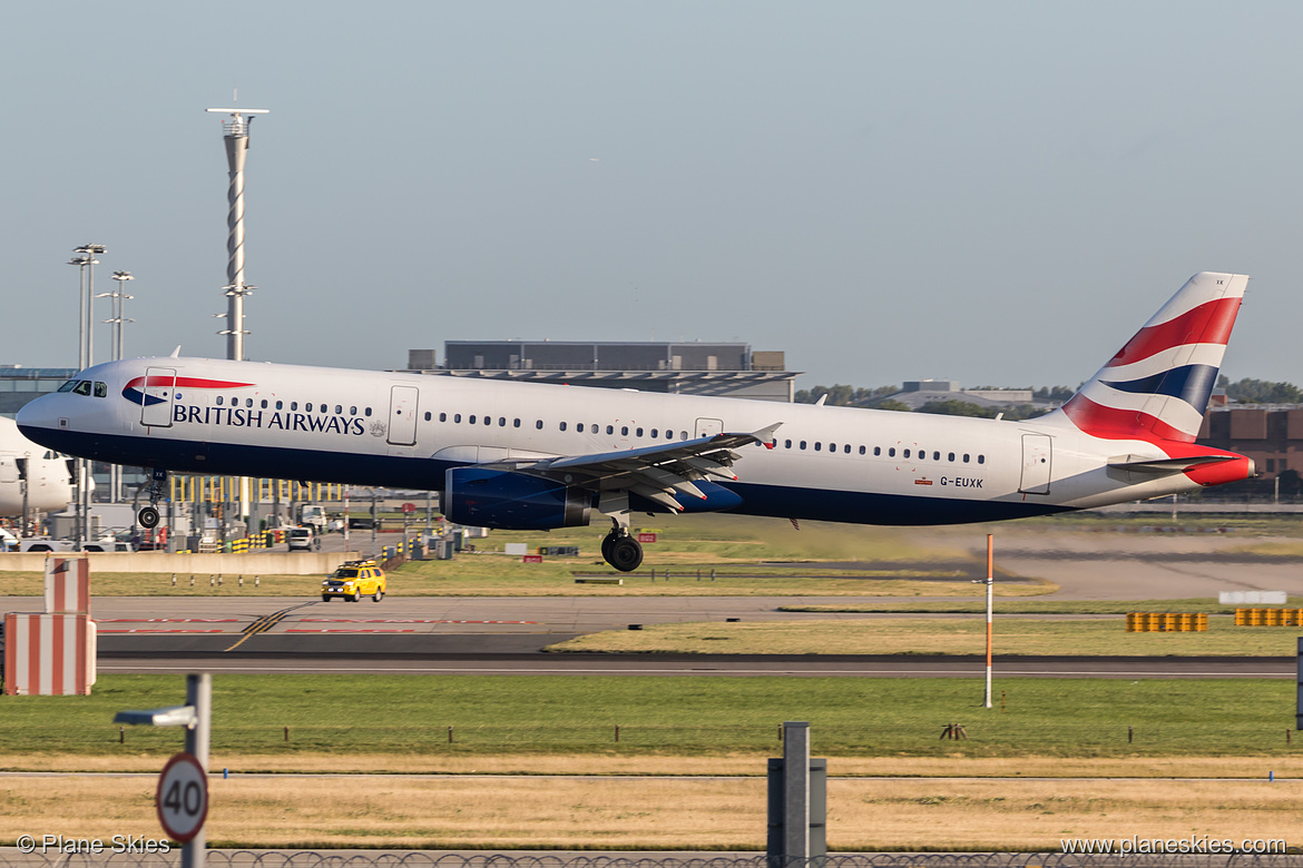 British Airways Airbus A321-200 G-EUXK at London Heathrow Airport (EGLL/LHR)