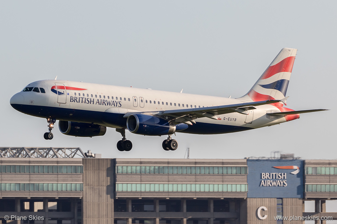 British Airways Airbus A320-200 G-EUYB at London Heathrow Airport (EGLL/LHR)