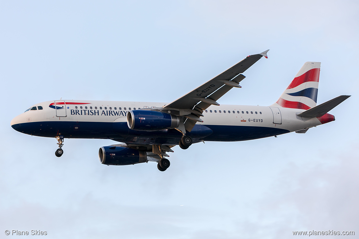British Airways Airbus A320-200 G-EUYD at London Heathrow Airport (EGLL/LHR)