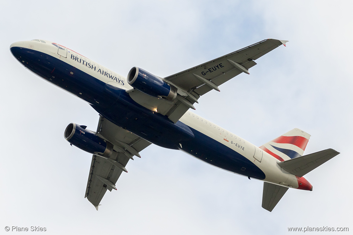 British Airways Airbus A320-200 G-EUYE at London Heathrow Airport (EGLL/LHR)