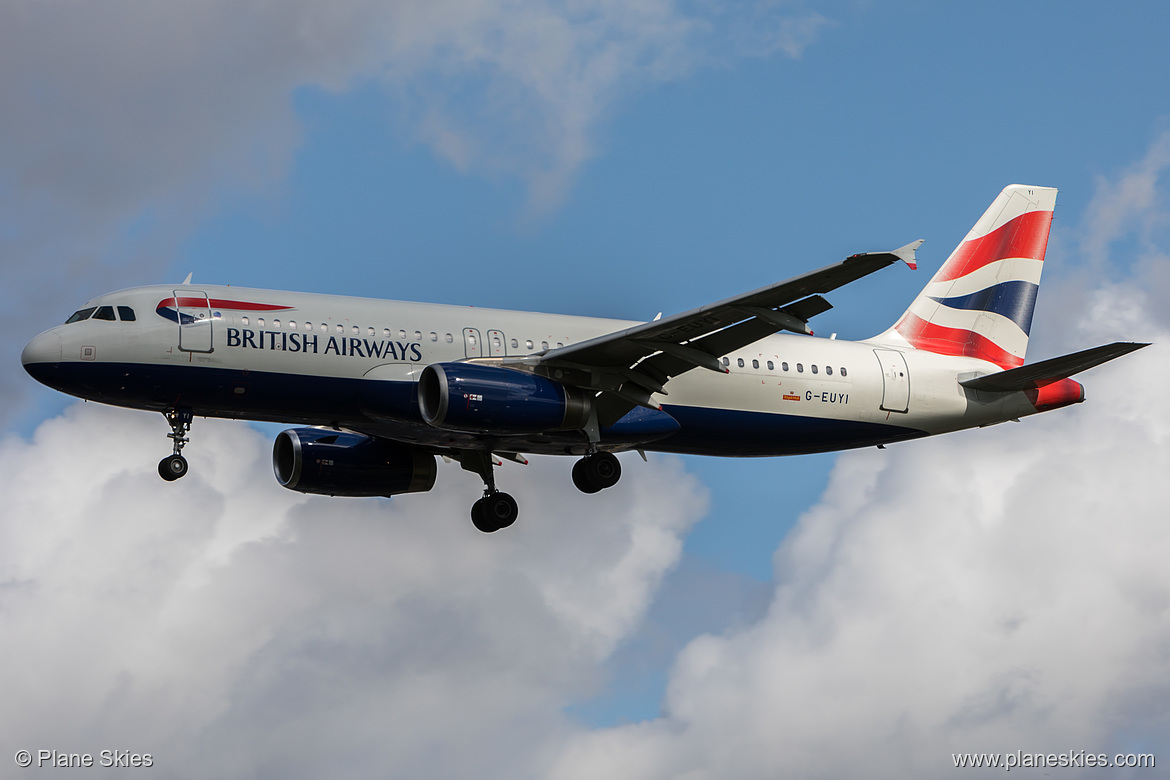 British Airways Airbus A320-200 G-EUYI at London Heathrow Airport (EGLL/LHR)