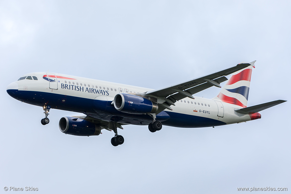 British Airways Airbus A320-200 G-EUYL at London Heathrow Airport (EGLL/LHR)