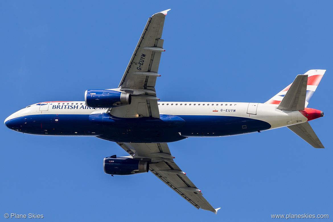 British Airways Airbus A320-200 G-EUYM at London Heathrow Airport (EGLL/LHR)