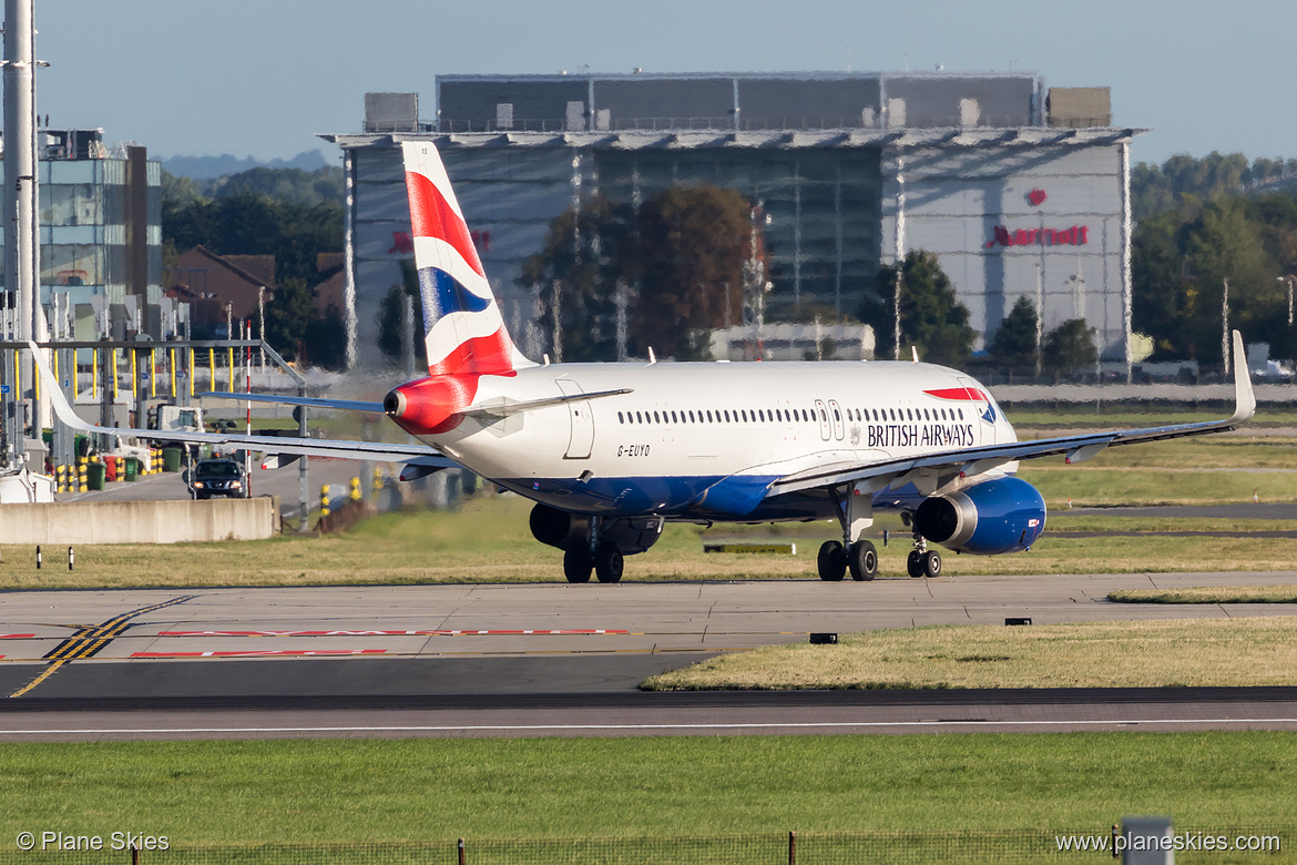 British Airways Airbus A320-200 G-EUYO at London Heathrow Airport (EGLL/LHR)