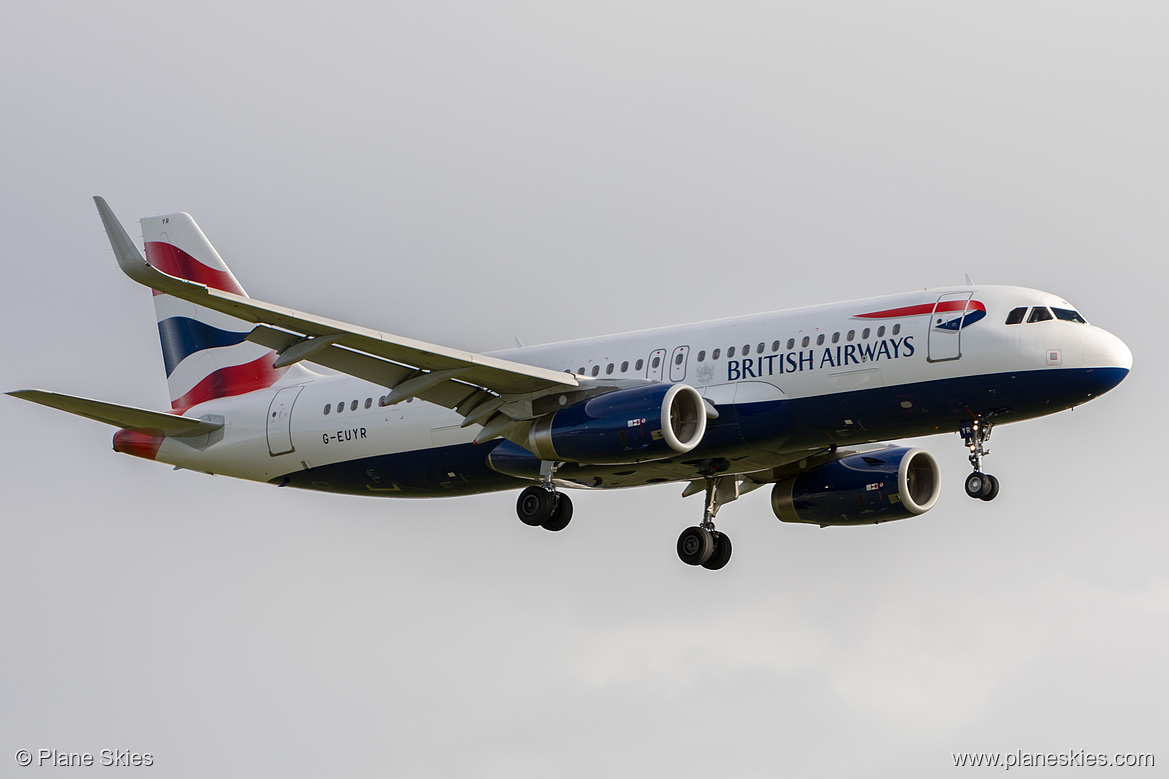 British Airways Airbus A320-200 G-EUYR at London Heathrow Airport (EGLL/LHR) British Airways Airbus A320-200 G-EUYR at London Heathrow Airport (EGLL/LHR)