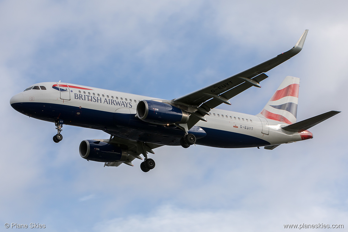 British Airways Airbus A320-200 G-EUYT at London Heathrow Airport (EGLL/LHR) British Airways Airbus A320-200 G-EUYT at London Heathrow Airport (EGLL/LHR)