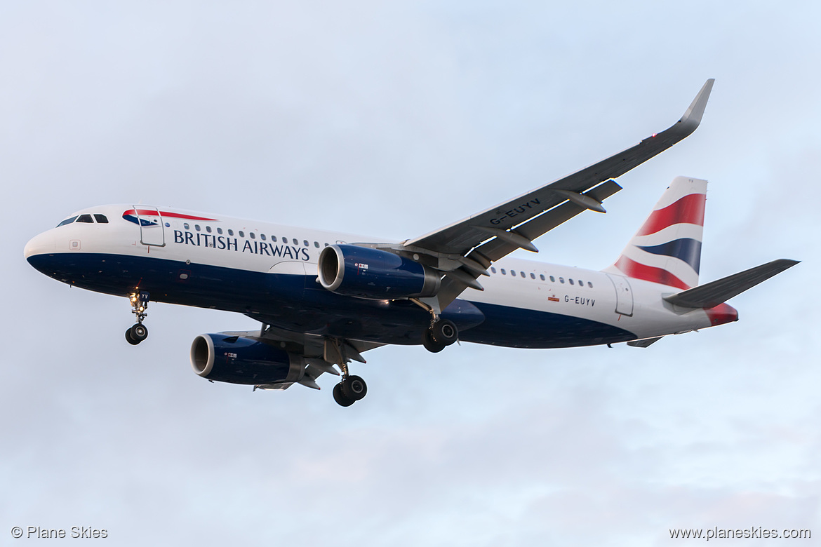 British Airways Airbus A320-200 G-EUYV at London Heathrow Airport (EGLL/LHR)