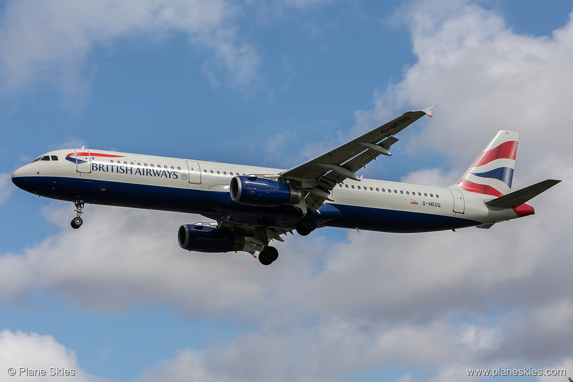 British Airways Airbus A321-200 G-MEDG at London Heathrow Airport (EGLL/LHR)