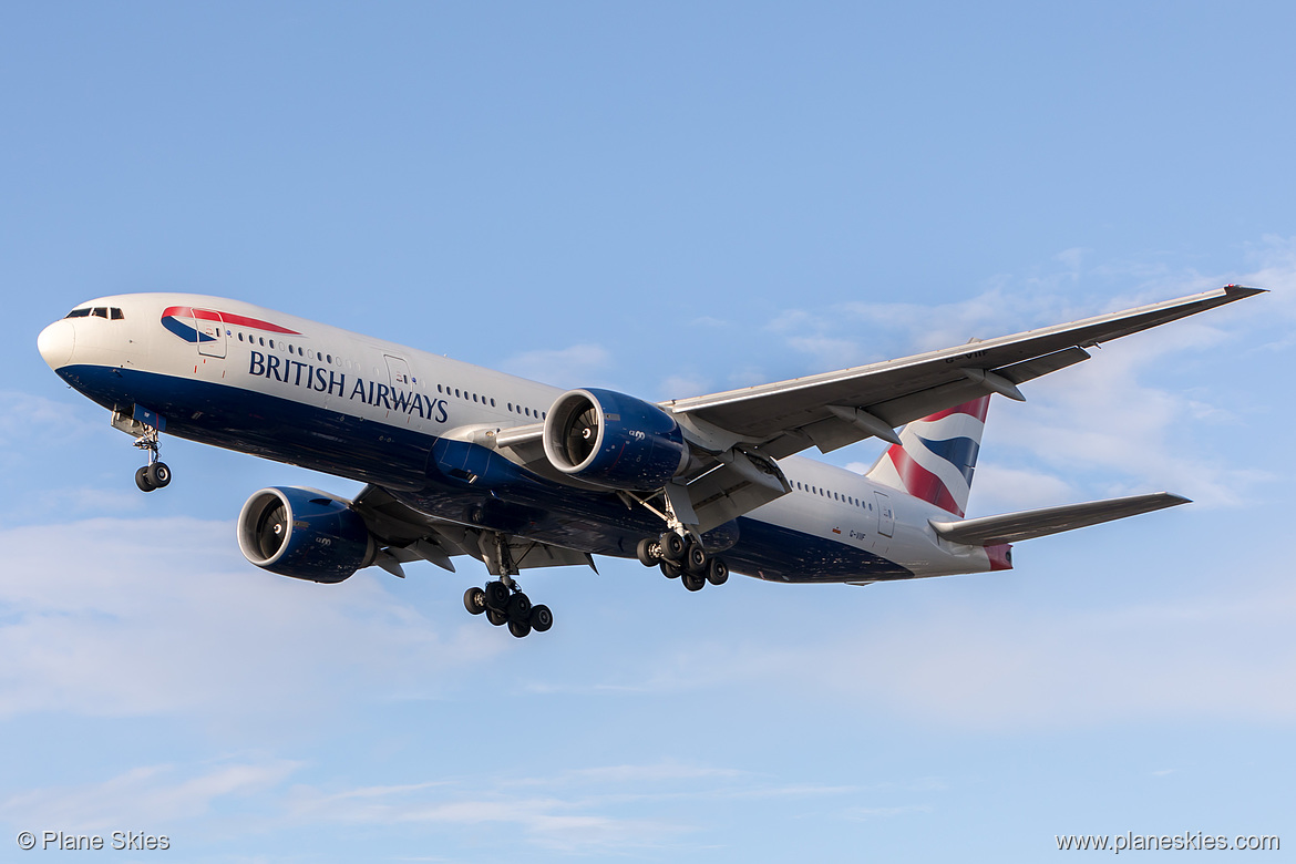 British Airways Boeing 777-200ER G-VIIF at London Heathrow Airport (EGLL/LHR)