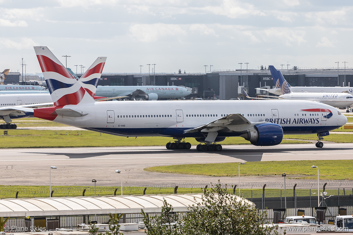 British Airways Boeing 777-200ER G-VIIG at London Heathrow Airport (EGLL/LHR)