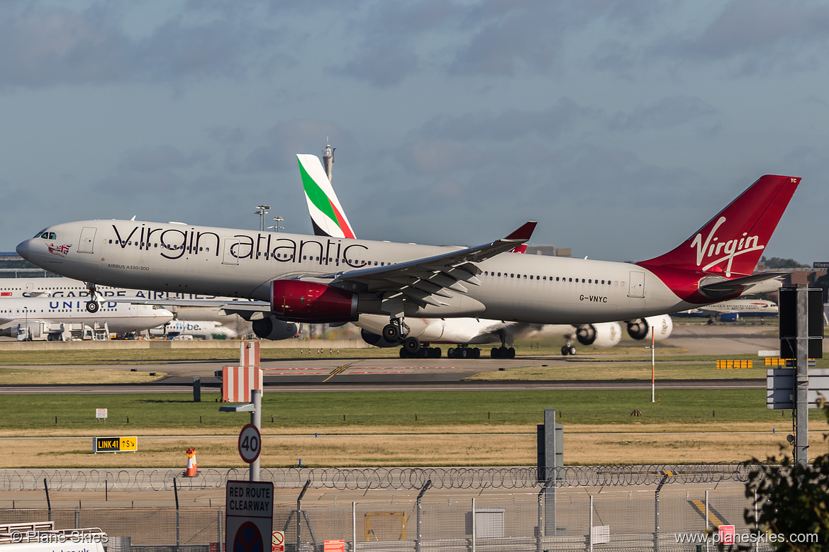 Virgin Atlantic Airbus A330-300 G-VNYC at London Heathrow Airport (EGLL/LHR) Virgin Atlantic Airbus A330-300 G-VNYC at London Heathrow Airport (EGLL/LHR)