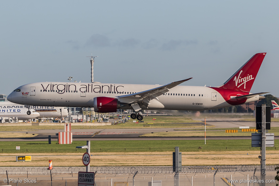 Virgin Atlantic Boeing 787-9 G-VWHO at London Heathrow Airport (EGLL/LHR)