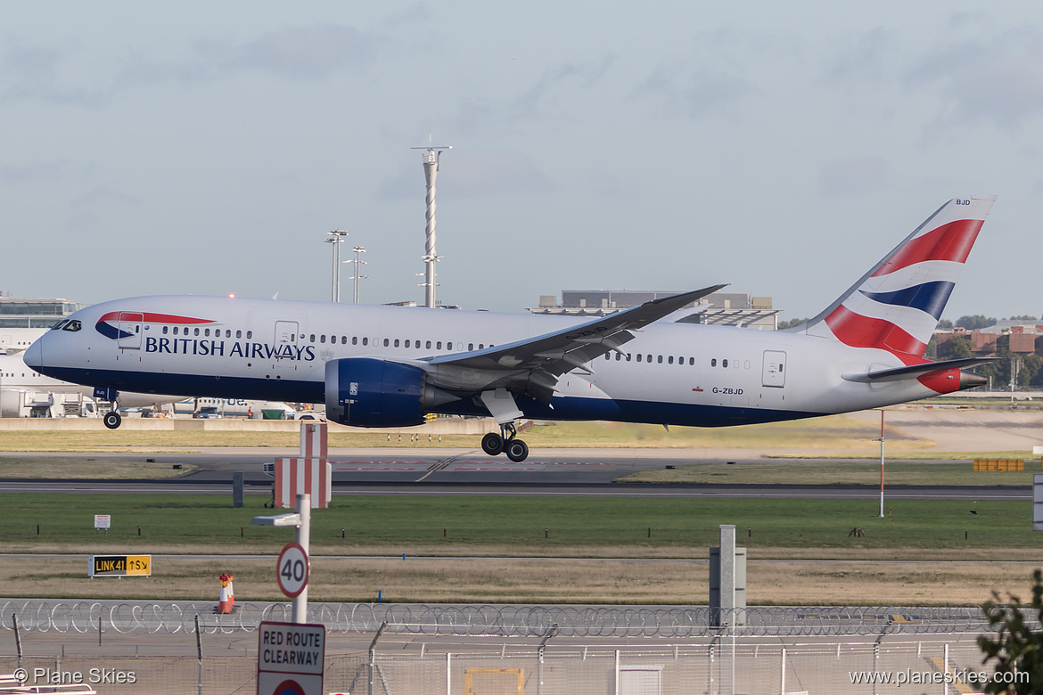 British Airways Boeing 787-8 G-ZBJD at London Heathrow Airport (EGLL/LHR)