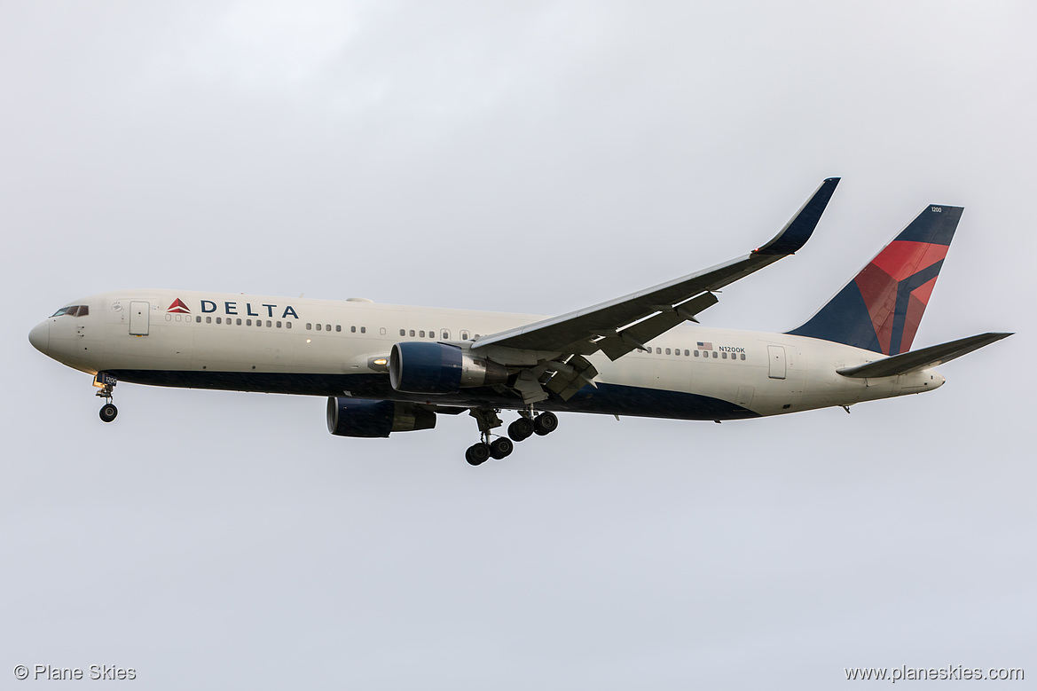 Delta Air Lines Boeing 767-300ER N1200K at London Heathrow Airport (EGLL/LHR)