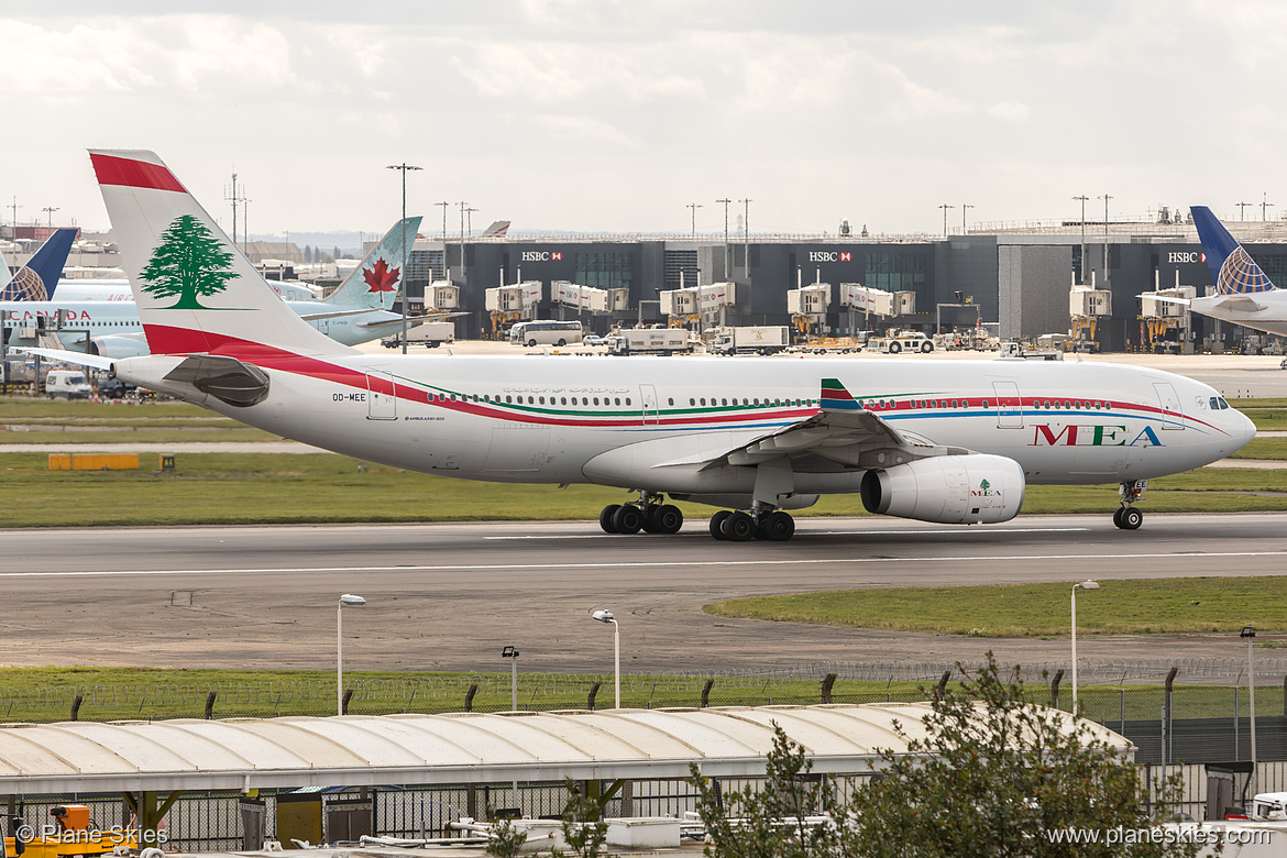 Middle East Airlines Airbus A330-200 OD-MEE at London Heathrow Airport (EGLL/LHR)