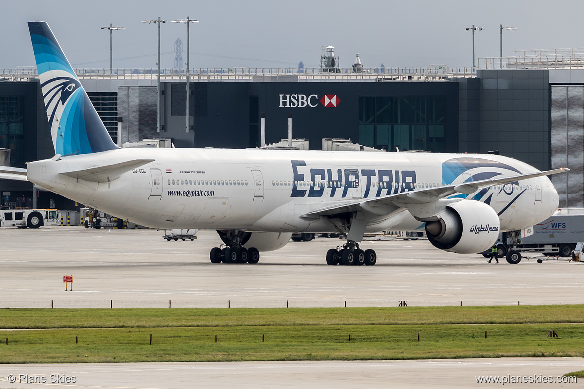 EgyptAir Boeing 777-300ER SU-GDL at London Heathrow Airport (EGLL/LHR)