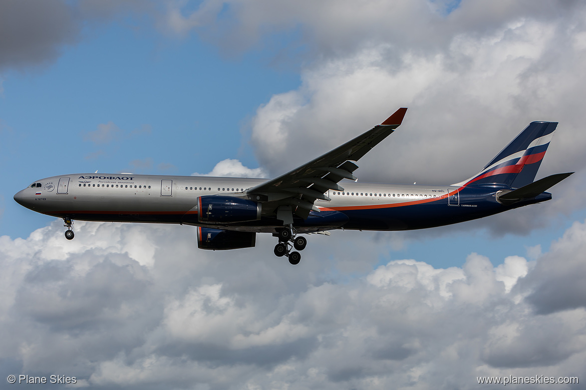 Aeroflot Airbus A330-300 VQ-BEL at London Heathrow Airport (EGLL/LHR)