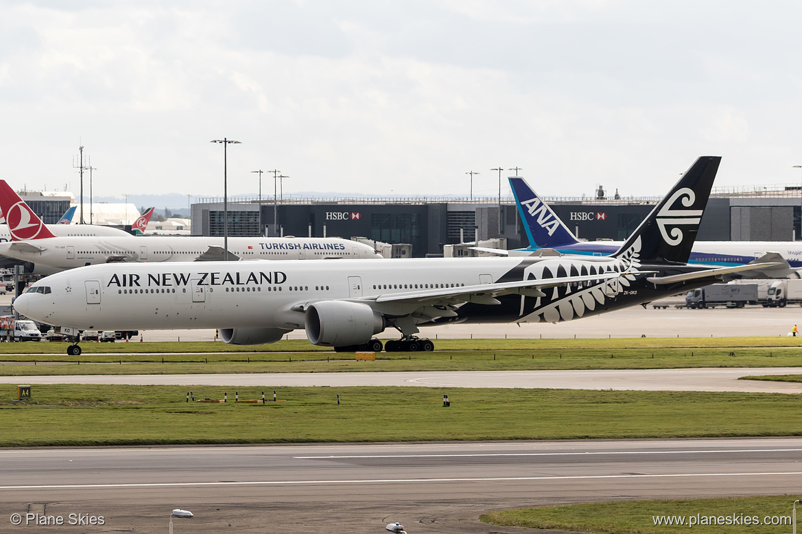 Air New Zealand Boeing 777-300ER ZK-OKO at London Heathrow Airport (EGLL/LHR) Air New Zealand Boeing 777-300ER ZK-OKO at London Heathrow Airport (EGLL/LHR)