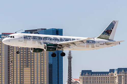 Frontier Airlines Airbus A320-200 N203FR at McCarran International Airport (KLAS/LAS) Frontier Airlines Airbus A320-200 N203FR at McCarran International Airport (KLAS/LAS)