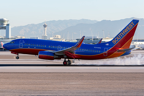 Southwest Airlines Boeing 737-700 N240WN at McCarran International Airport (KLAS/LAS) Southwest Airlines Boeing 737-700 N240WN at McCarran International Airport (KLAS/LAS)