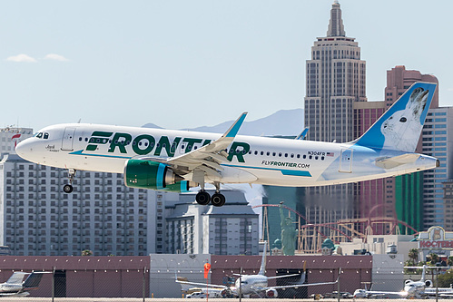 Frontier Airlines Airbus A320neo N304FR at McCarran International Airport (KLAS/LAS) Frontier Airlines Airbus A320neo N304FR at McCarran International Airport (KLAS/LAS)
