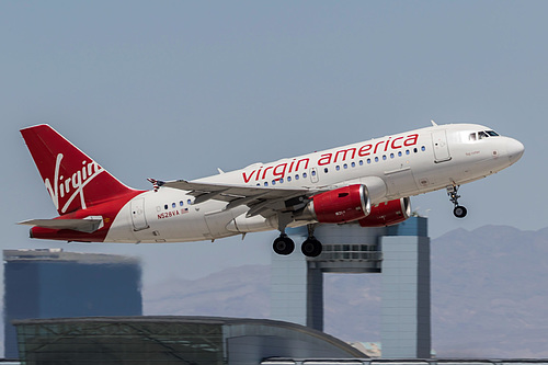 Virgin America Airbus A319-100 N528VA at McCarran International Airport (KLAS/LAS)