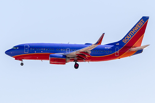 Southwest Airlines Boeing 737-700 N7724A at McCarran International Airport (KLAS/LAS) Southwest Airlines Boeing 737-700 N7724A at McCarran International Airport (KLAS/LAS)