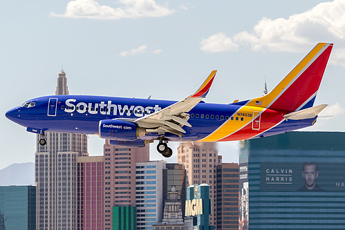 Southwest Airlines Boeing 737-700 N7853B at McCarran International Airport (KLAS/LAS) Southwest Airlines Boeing 737-700 N7853B at McCarran International Airport (KLAS/LAS)