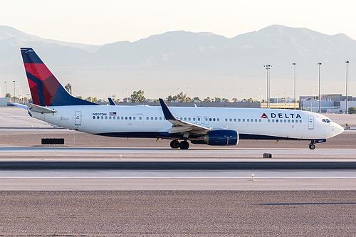 Delta Air Lines Boeing 737-900ER N807DN at McCarran International Airport (KLAS/LAS) Delta Air Lines Boeing 737-900ER N807DN at McCarran International Airport (KLAS/LAS)