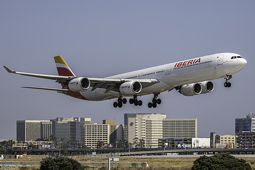 Iberia Airbus A340-600 EC-IOB at Los Angeles International Airport (KLAX/LAX)