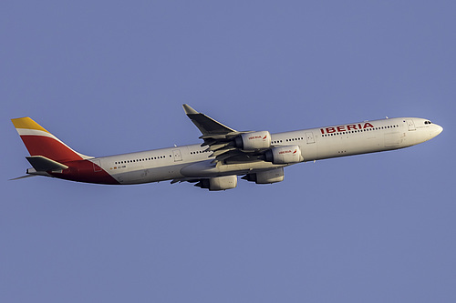 Iberia Airbus A340-600 EC-IOB at Los Angeles International Airport (KLAX/LAX)