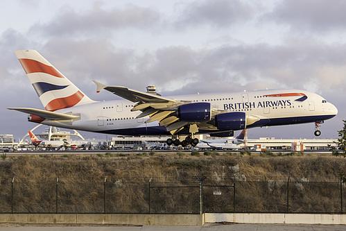 British Airways Airbus A380-800 G-XLEL at Los Angeles International Airport (KLAX/LAX)