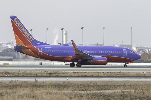 Southwest Airlines Boeing 737-700 N218WN at Los Angeles International Airport (KLAX/LAX) Southwest Airlines Boeing 737-700 N218WN at Los Angeles International Airport (KLAX/LAX)