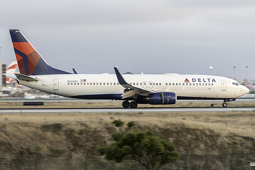 Delta Air Lines Boeing 737-800 N3748Y at Los Angeles International Airport (KLAX/LAX) Delta Air Lines Boeing 737-800 N3748Y at Los Angeles International Airport (KLAX/LAX)