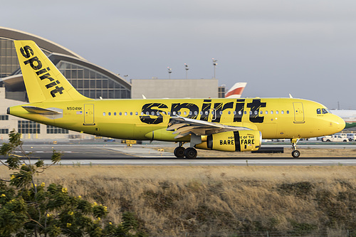 Spirit Airlines Airbus A319-100 N504NK at Los Angeles International Airport (KLAX/LAX) Spirit Airlines Airbus A319-100 N504NK at Los Angeles International Airport (KLAX/LAX)