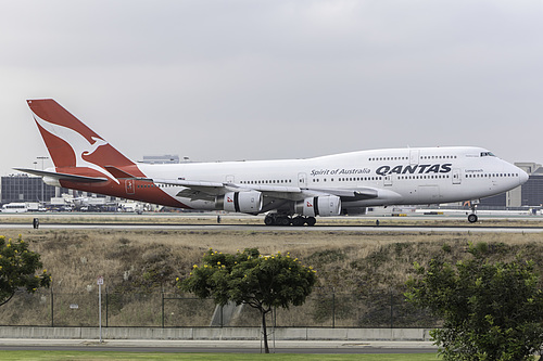 Qantas Boeing 747-400 VH-OJS at Los Angeles International Airport (KLAX/LAX)