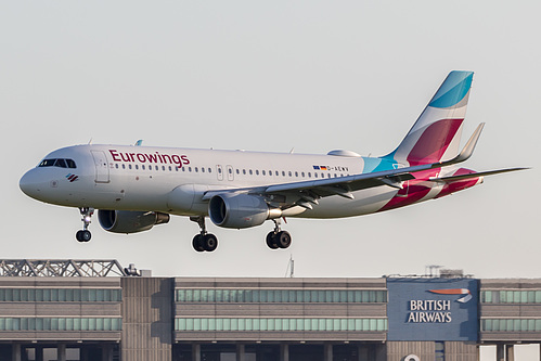 Eurowings Airbus A320-200 D-AEWV at London Heathrow Airport (EGLL/LHR)