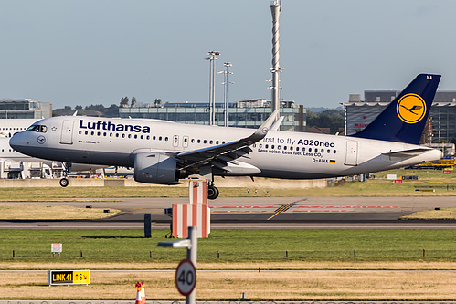 Lufthansa Airbus A320neo D-AINA at London Heathrow Airport (EGLL/LHR)