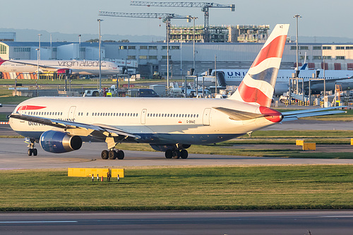 British Airways Boeing 767-300ER G-BNWZ at London Heathrow Airport (EGLL/LHR) British Airways Boeing 767-300ER G-BNWZ at London Heathrow Airport (EGLL/LHR)
