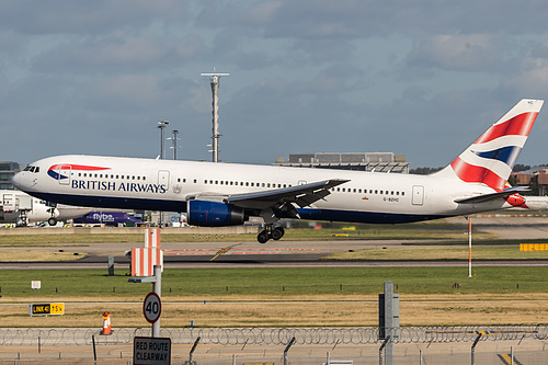 British Airways Boeing 767-300ER G-BZHC at London Heathrow Airport (EGLL/LHR) British Airways Boeing 767-300ER G-BZHC at London Heathrow Airport (EGLL/LHR)