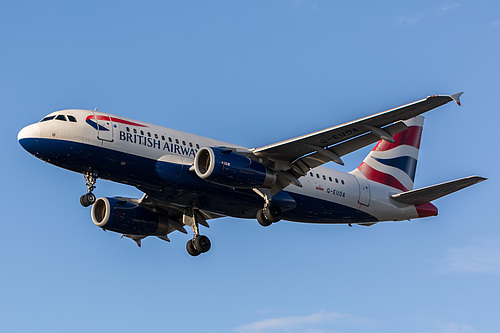 British Airways Airbus A319-100 G-EUOA at London Heathrow Airport (EGLL/LHR) British Airways Airbus A319-100 G-EUOA at London Heathrow Airport (EGLL/LHR)