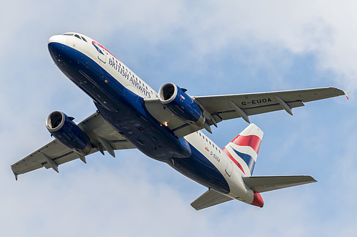 British Airways Airbus A319-100 G-EUOA at London Heathrow Airport (EGLL/LHR) British Airways Airbus A319-100 G-EUOA at London Heathrow Airport (EGLL/LHR)