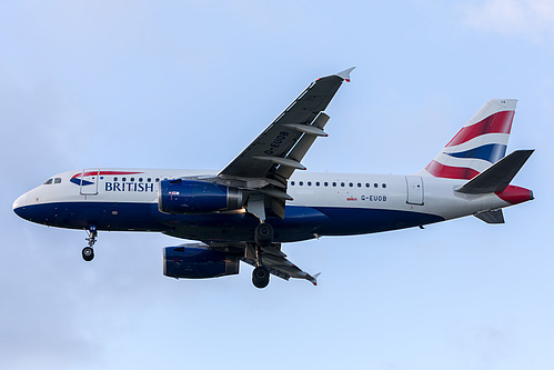 British Airways Airbus A319-100 G-EUOB at London Heathrow Airport (EGLL/LHR) British Airways Airbus A319-100 G-EUOB at London Heathrow Airport (EGLL/LHR)