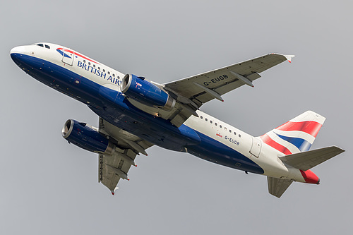 British Airways Airbus A319-100 G-EUOB at London Heathrow Airport (EGLL/LHR) British Airways Airbus A319-100 G-EUOB at London Heathrow Airport (EGLL/LHR)