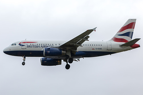 British Airways Airbus A319-100 G-EUOE at London Heathrow Airport (EGLL/LHR) British Airways Airbus A319-100 G-EUOE at London Heathrow Airport (EGLL/LHR)