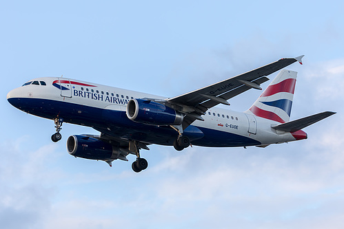 British Airways Airbus A319-100 G-EUOE at London Heathrow Airport (EGLL/LHR) British Airways Airbus A319-100 G-EUOE at London Heathrow Airport (EGLL/LHR)