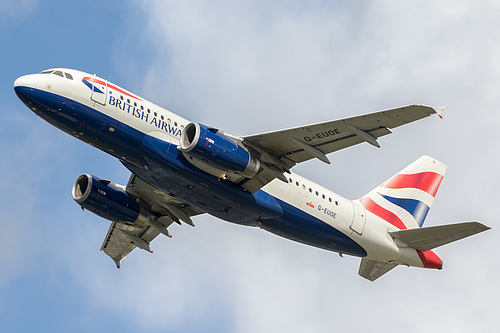 British Airways Airbus A319-100 G-EUOE at London Heathrow Airport (EGLL/LHR) British Airways Airbus A319-100 G-EUOE at London Heathrow Airport (EGLL/LHR)
