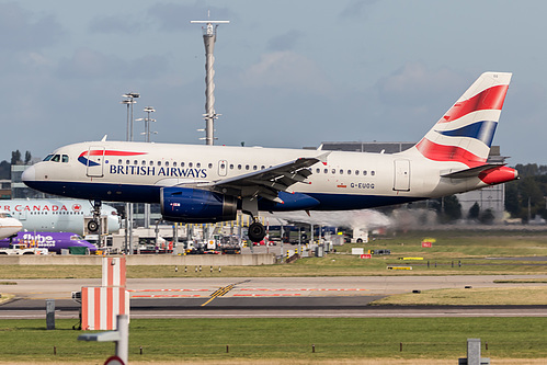 British Airways Airbus A319-100 G-EUOG at London Heathrow Airport (EGLL/LHR) British Airways Airbus A319-100 G-EUOG at London Heathrow Airport (EGLL/LHR)