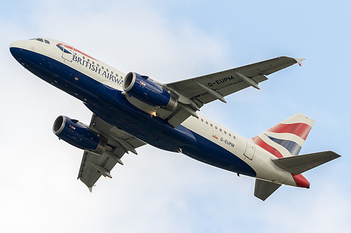 British Airways Airbus A319-100 G-EUPM at London Heathrow Airport (EGLL/LHR) British Airways Airbus A319-100 G-EUPM at London Heathrow Airport (EGLL/LHR)